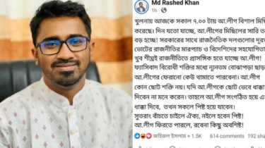 আওয়ামী লীগ কোনো ছোট শক্তি নয় : রাশেদ খান