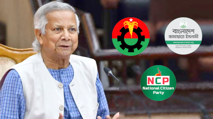 বিএনপি-জামায়াত-এনসিপির সঙ্গে প্রধান উপদেষ্টার বৈঠক আজ বিকেলে বিএনপি-জামায়াত-এনসিপির সঙ্গে প্রধান উপদেষ্টার বৈঠক আজ বিকেলে