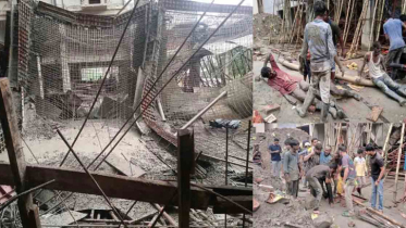 নজরুল বিশ্ববিদ্যালয়ে নির্মাণাধীন হলের ছাদ ধসে ১০ শ্রমিক আহত 