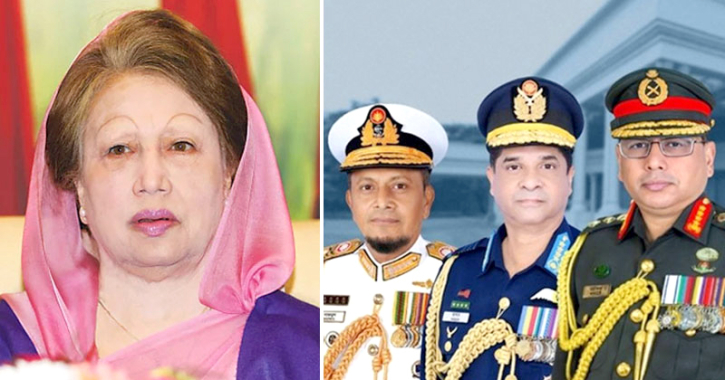 খালেদা জিয়াকে দেখতে হাসপাতালে তিন বাহিনী প্রধান