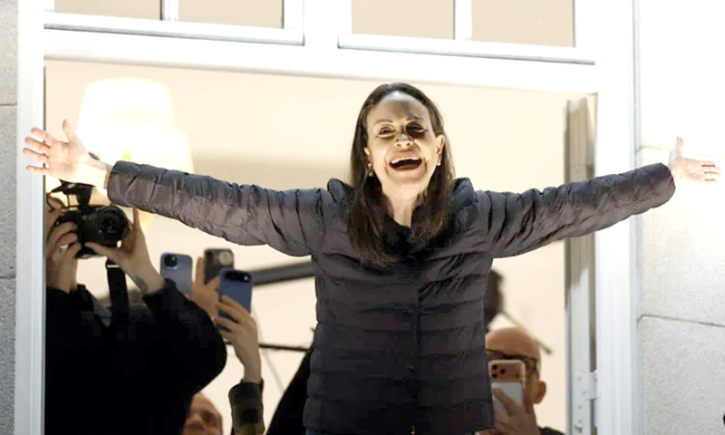 ভেনেজুয়েলার ‘স্বৈরশাসন’ অবসানে শিগগিরই দেশে ফিরব : মাচাদো