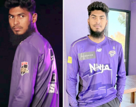 হোবার্ট হারিকেন্সের জার্সি গায়ে রোমাঞ্চিত রিশাদ