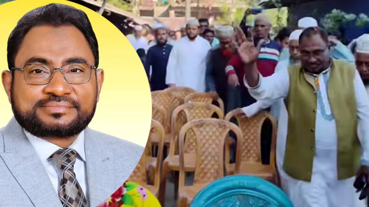 ঢাক-ঢোল ও উলুধ্বনিতে জামায়াত প্রার্থীকে স্বাগত