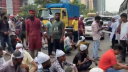 বনানীতে সিএনজি অটোরিকশাচালকদের সড়ক অবরোধ