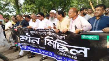 জুলাই অভ্যুত্থানে নিহত শহীদদের স্মরণে বিএনপির মৌন মিছিল