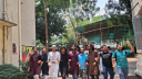 চার দাবিতে জগন্নাথ বিশ্ববিদ্যালয়ের শিক্ষার্থীদের বিক্ষোভ