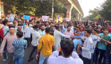 সেতুসহ ৫ দাবিতে শাহবাগ আটকে ভোলাবাসীর বিক্ষোভ