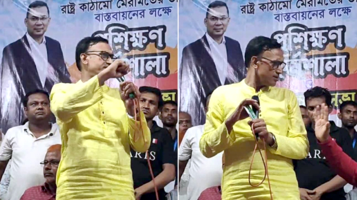 আযানের সময় বক্তব্য থামতে বলায় রেগে গেলেন বিএনপি নেতা আযানের সময় বক্তব্য থামতে বলায় রেগে গেলেন বিএনপি নেতা
