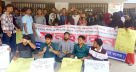 নোয়াখালী সরকারি কলেজে শিক্ষার্থীদের মানববন্ধন