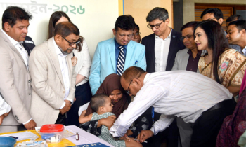 দেশব্যাপী হাম-রুবেলার টিকাদান শুরু : লক্ষ্যমাত্রা ১ কোটি ৮০ লাখ শিশু