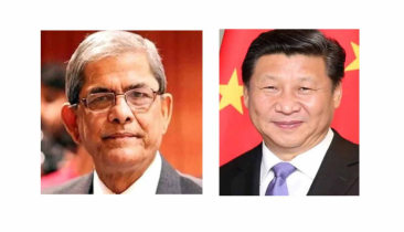রাষ্ট্রপতি  মির্জা ফখরুলকে শুভেচ্ছা জানালেন শি জিনপিং