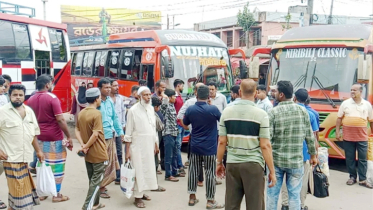 বরিশাল থেকে সব রুটে বাস চলাচল বন্ধ