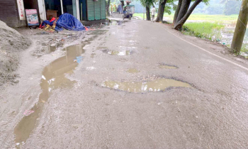 সংস্কারের দুই মাস না যেতেই বেহাল ৮ কোটির সড়ক