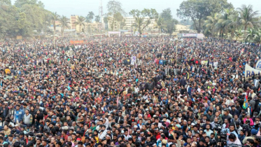 জনসমুদ্রে রূপ নিল রংপুর, তারেক রহমানের জনসভায় জনতার ঢল