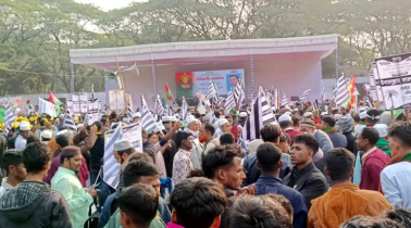 তারেক রহমানের জনসভায় মানুষের ঢল