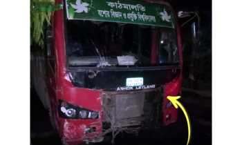 যবিপ্রবির ভাড়া নেওয়া বিআরটিসি বাস ও মালবাহী নসিমনের সংঘর্ষে নিহত এক