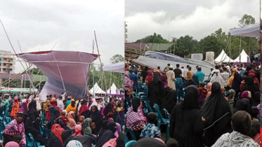 প্রধানমন্ত্রী পৌঁছানোর আগেই ভেঙে পড়লো সভাস্থলের প্যান্ডেল