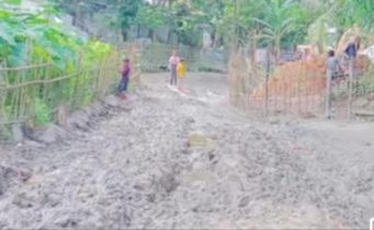 বানিয়াচংয়ে প্রথমরেখ সড়কের বেহাল দশা, চরম দুর্ভোগে স্থানীয়রা 
