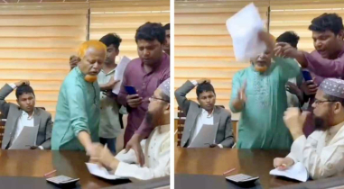 ইউএনও অফিস থেকে নিয়োগ পরীক্ষার কাগজ ছিনিয়ে নিলেন বিএনপির সভাপতি ইউএনও অফিস থেকে নিয়োগ পরীক্ষার কাগজ ছিনিয়ে নিলেন বিএনপির সভাপতি