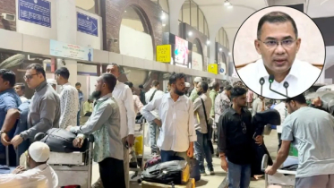 বিমানবন্দরে আটকে পড়া যাত্রীদের খোঁজ নিলেন প্রধানমন্ত্রী তারেক রহমান