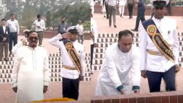 জাতীয় স্মৃতিসৌধে স্পিকার ও ডেপুটি স্পিকারের শ্রদ্ধা
