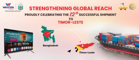 পূর্ব-তিমুরে রপ্তানি হচ্ছে ওয়ালটন টিভি, যাচ্ছে ১২তম শিপমেন্ট