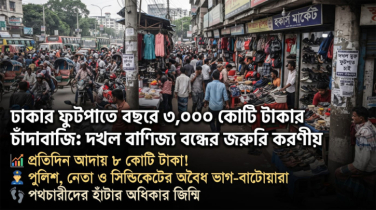 ফুটপাত দখলের মহোৎসব: ৩ হাজার কোটি টাকার অবৈধ বাণিজ্যের ভাগ পায় কারা?