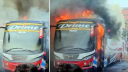 রাজধানীতে দাঁড়িয়ে থাকা বাসে আগুন রাজধানীতে দাঁড়িয়ে থাকা বাসে আগুন