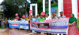 নিখোঁজ শিশুদের সন্ধান ও হত্যার বিচার চেয়ে সাতক্ষীরায় মানববন্ধন