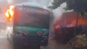 এবার পল্লবীতে পার্কিং করা বাসে আগুন এবার পল্লবীতে পার্কিং করা বাসে আগুন